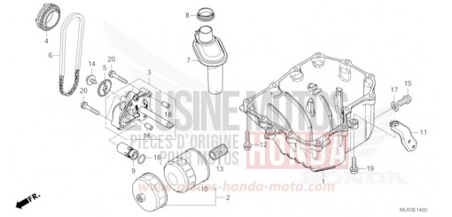 CARTER D'HUILE/POMPE A HUILE CBR500RAT de 2026
